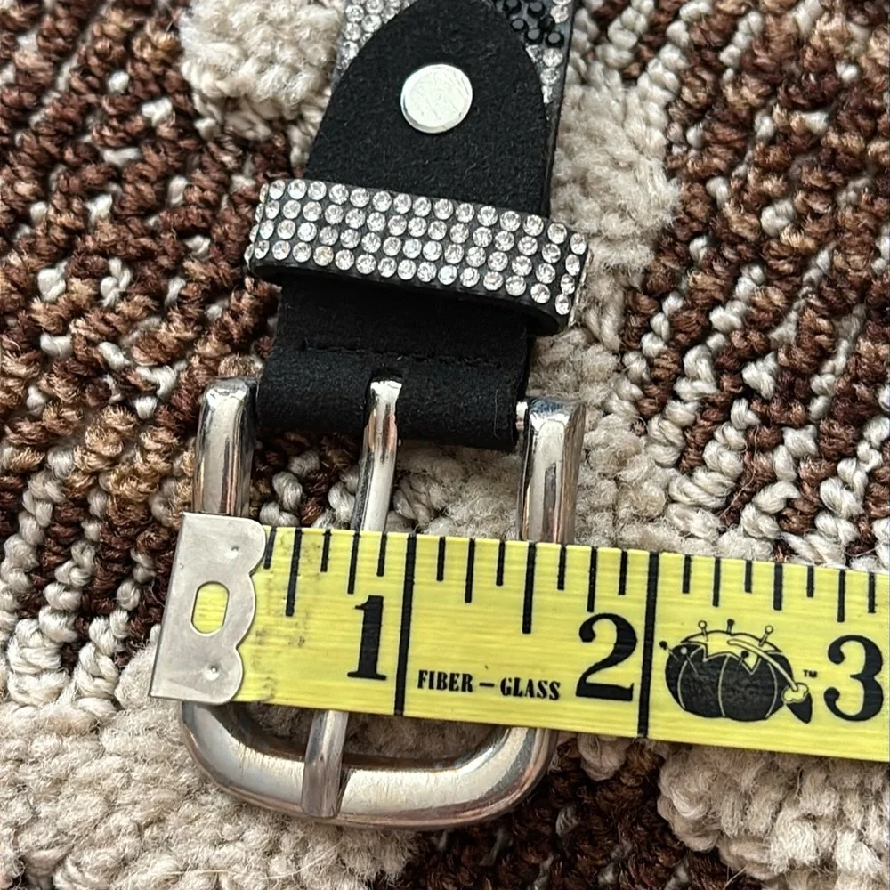 Black and Silver Rhinestone Belt